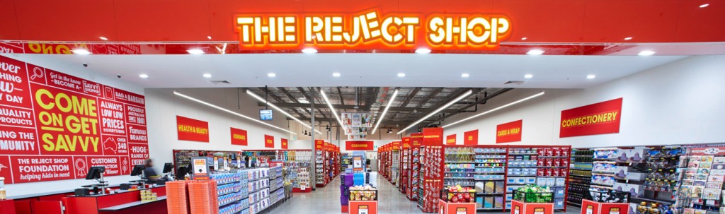 The Reject Shop лого и вход на магазина